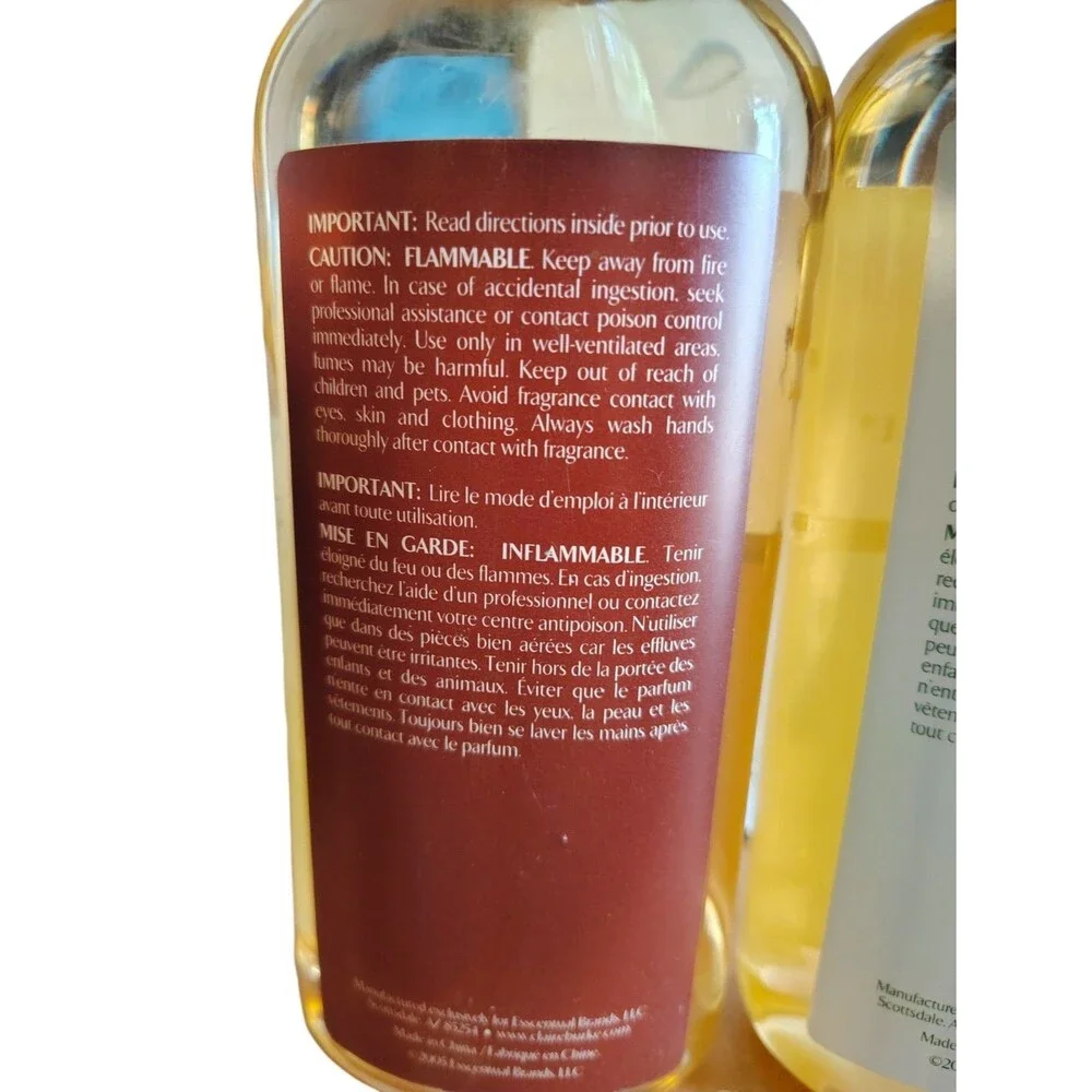Claire Burke Mocha Silk/The Sea Lampourri Fragrance Oil 12oz Sealed Discontind55